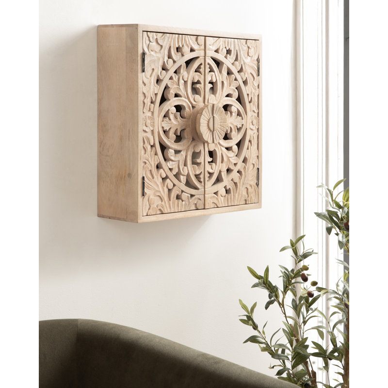 Renard Accent Cabinet, Natural, 20" H x 20" W x 6" D