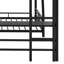 Lit superposé simple au-dessus de L en forme de L avec lit mezzanine simple et bureau intégré, lits triples en métal avec échelle et glissade