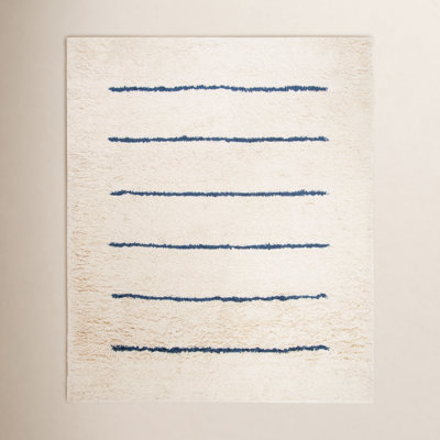 Mayer Handmade Wool Ivory/Navy Rug