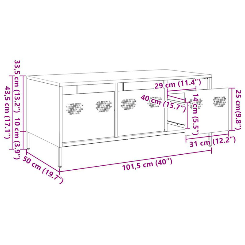 Antionett Coffee Table with Storage, White