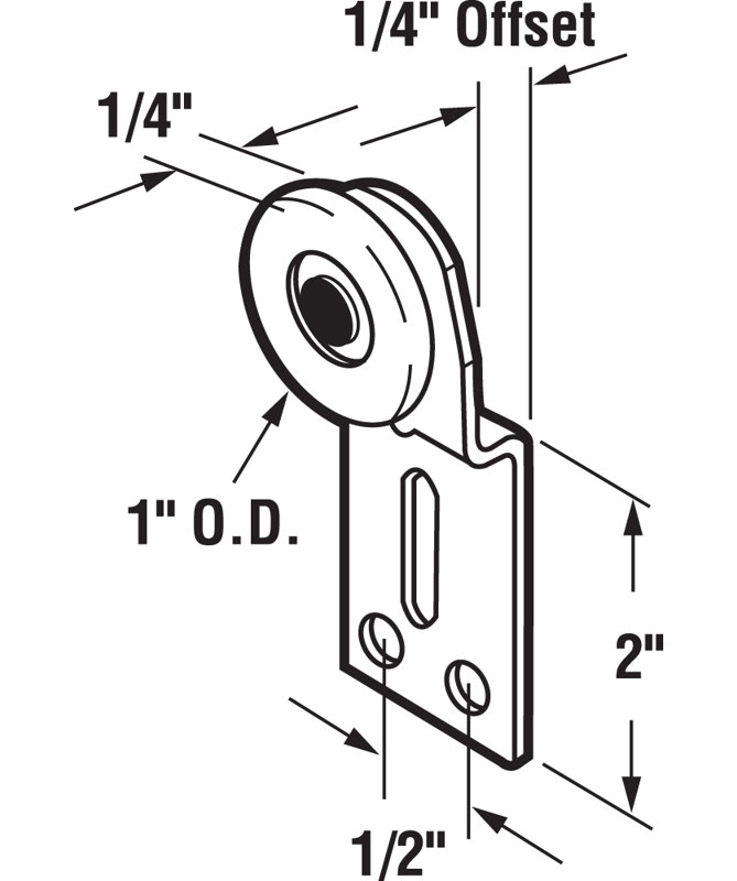 Prime-Line Wardrobe Door Front Roller