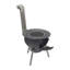 Poêle à bois avec grille pour le camping-118109636
