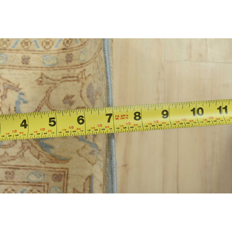 One-of-a-Kind Rectangle 8'2" X 10'1" New Age Wool Area Rug in Blue/Beige