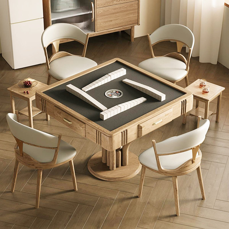 Table de salle à manger multifonctionnelle en bois massif avec fonction de chauffage