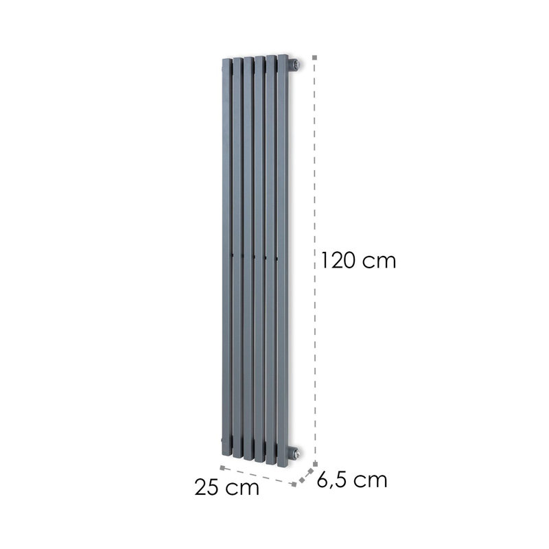 Delgado Curved Towel Rail Heated Towel Rails, 120cm H x 25cm W x 7cm D