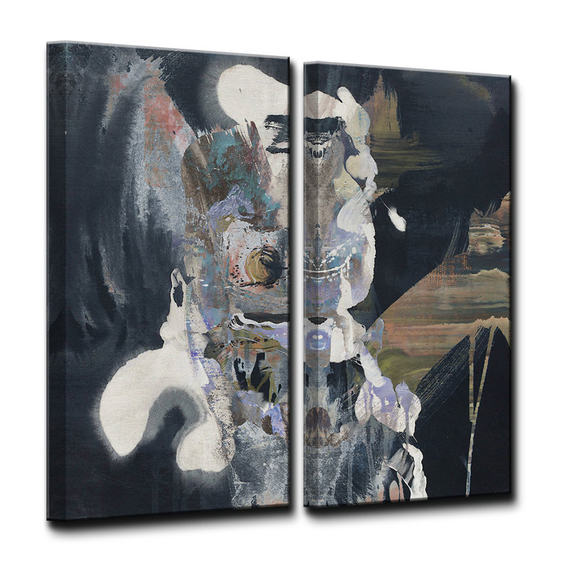 « inkd xxxi », ensemble de 2 reproductions d’art sur toiles, H 24 po x l 24 po x P 1,5 po