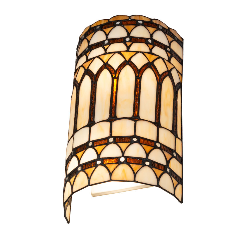 2 - Light Flush Mounted Sconce, Beige/Yellow/White/Amber