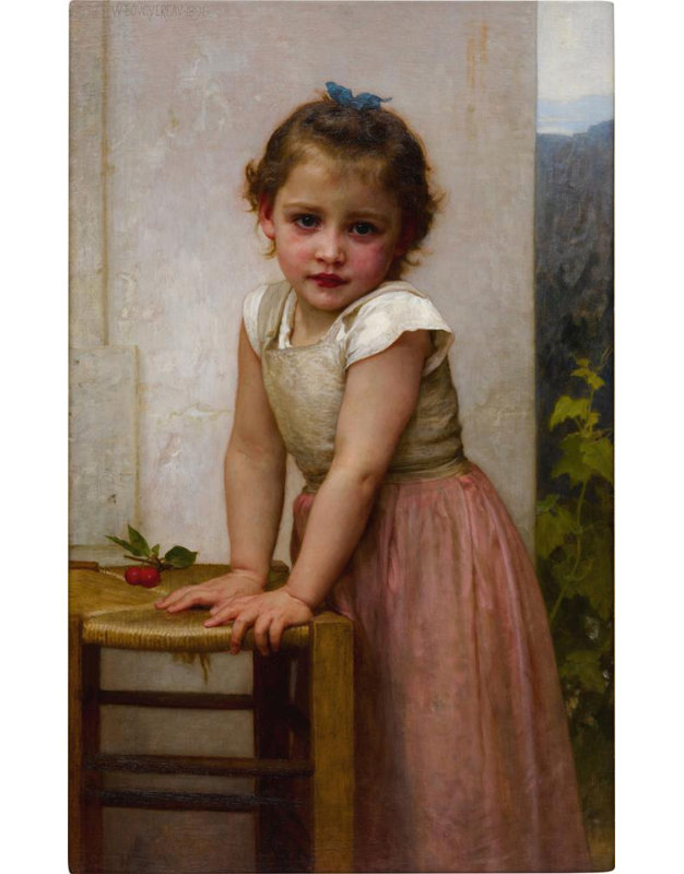 "Yvonne" par William Bouguereau - Toile tendue avec châssis, H 40 po x l 28 po