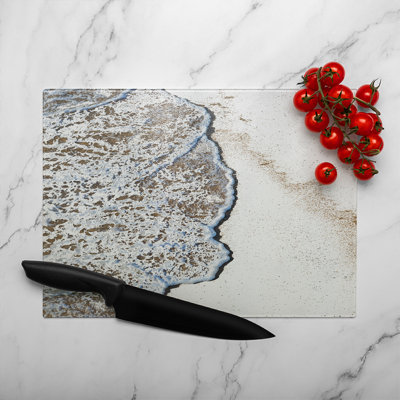 Beach Tide Glass Chopping Board