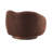 Rowan Mid-Century Modern Bouclé Swivel Club Chair with Bentwood Base-1341800489