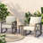 2-Person Outdoor Rocking Chair Set with Table and Cushions-2054603322