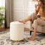 Repose-pieds rond avec velours et tabouret-915177697
