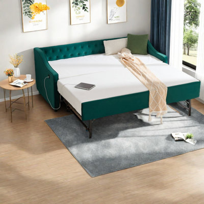Lits simples en velours peu encombrants, style multifonctionnel pour la chambre à coucher