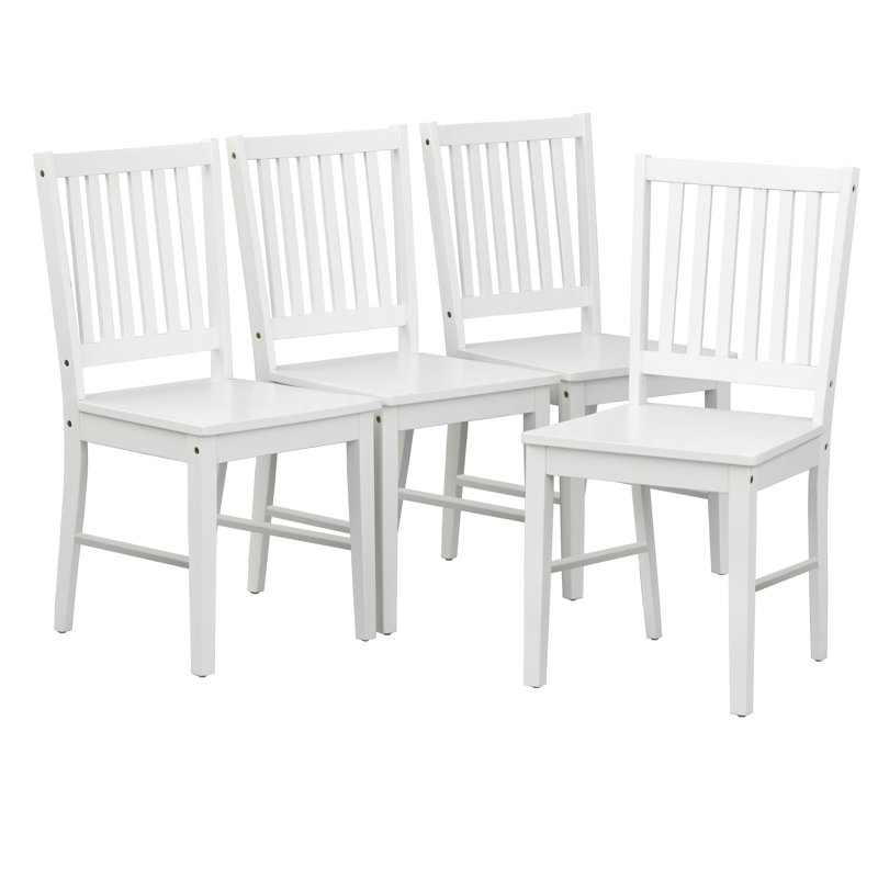 Ailise 17.5'' H Solid Wood Side Chair, White