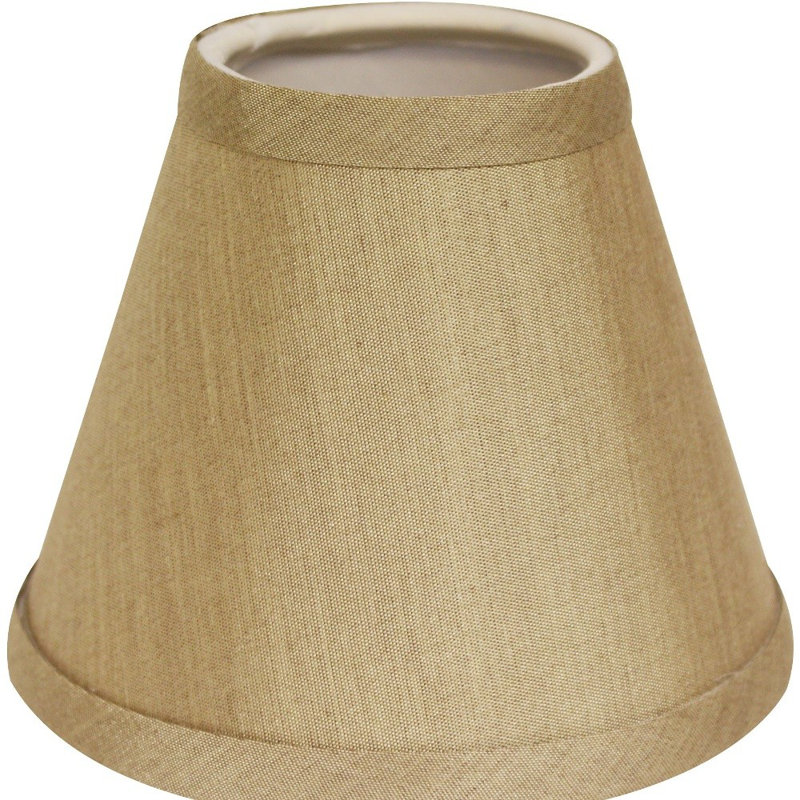 Lustre brun pâle sans abat-jour, H 4 po x l 4 po x P 4 po, Brun clair