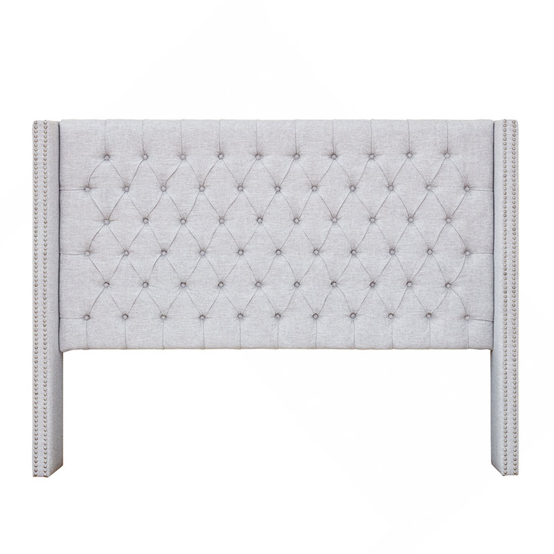 Upholstery Headboard Grey Queen, Gray