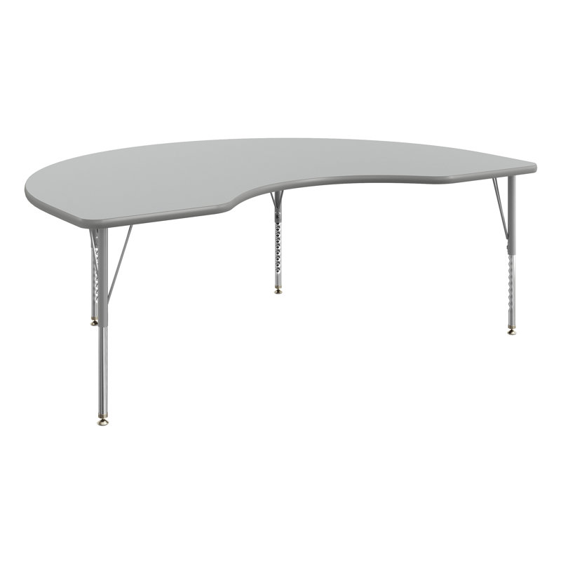 Table d'activité à hauteur ajustable Goddard, 48"D x 72"W x 16" - 25"H, Plateau gris / cadre noir