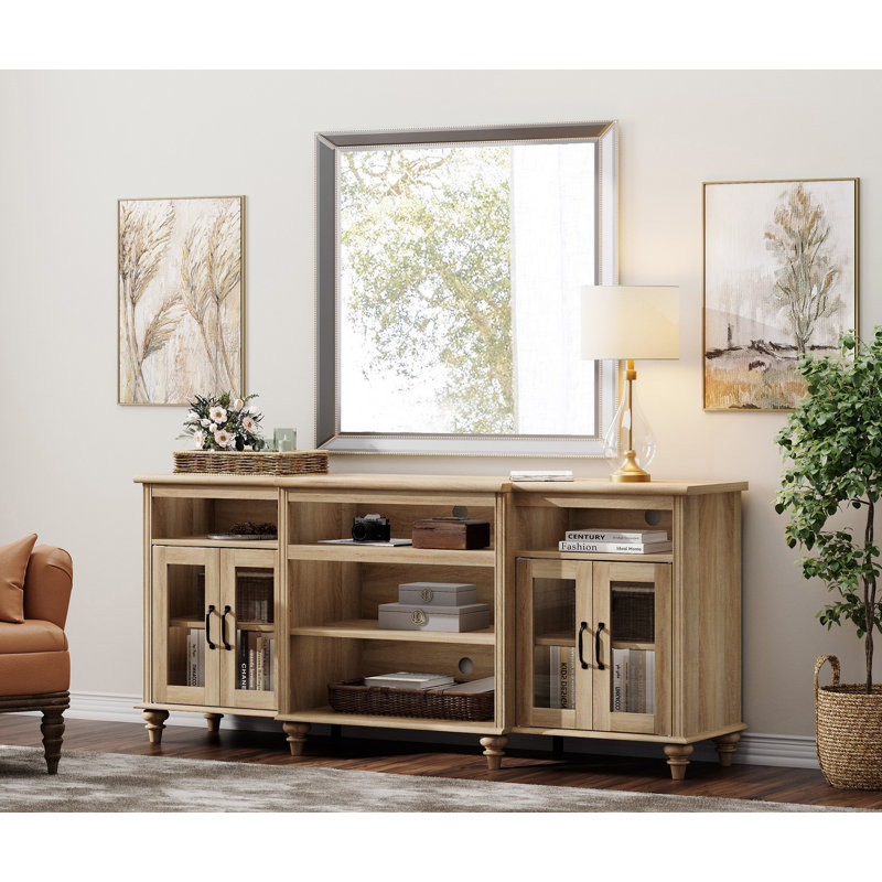 Scarlett 69.8'' TV Stand with Storage, Oak