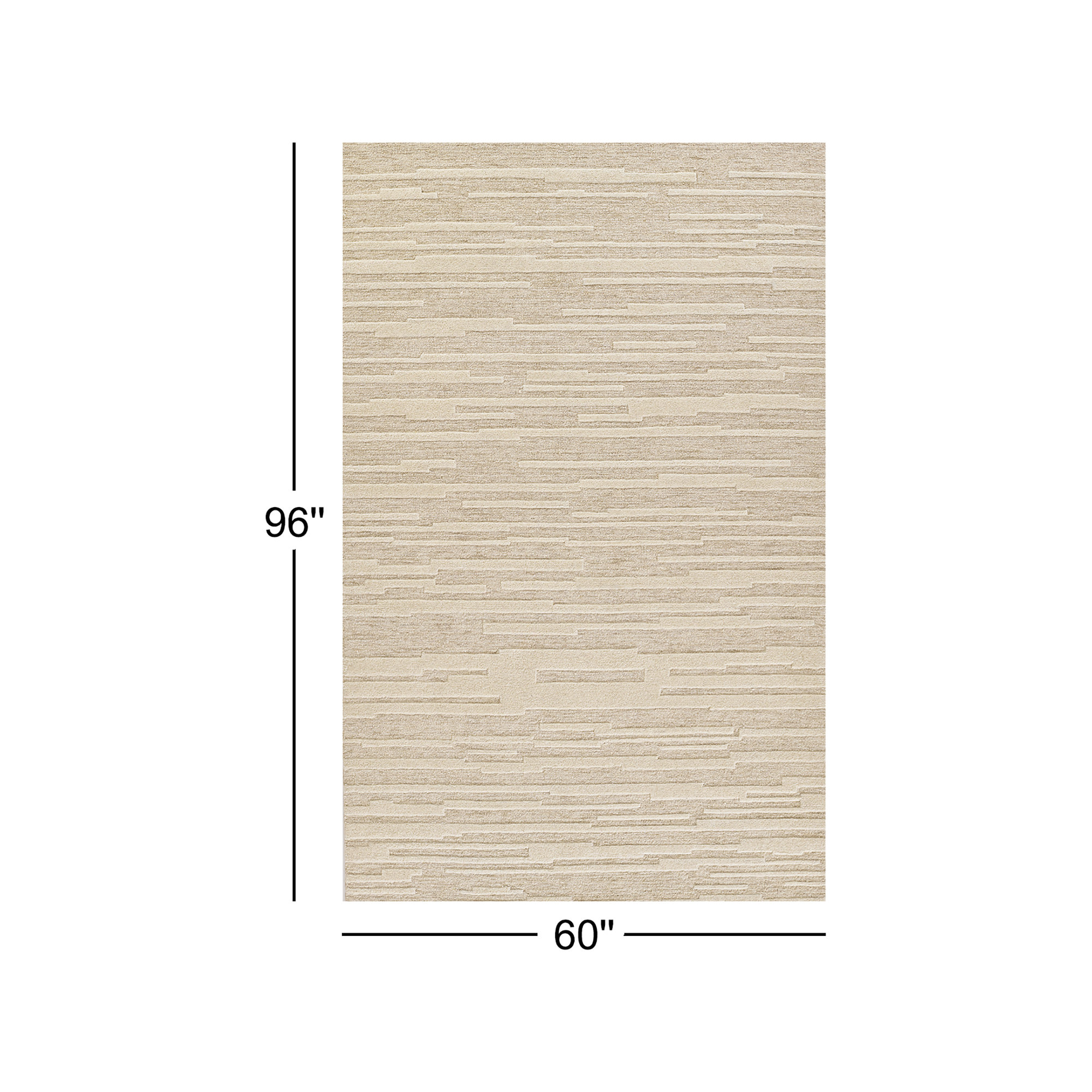 Keaundra Handmade Wool Taupe Rug, Rectangle 5' x 8'