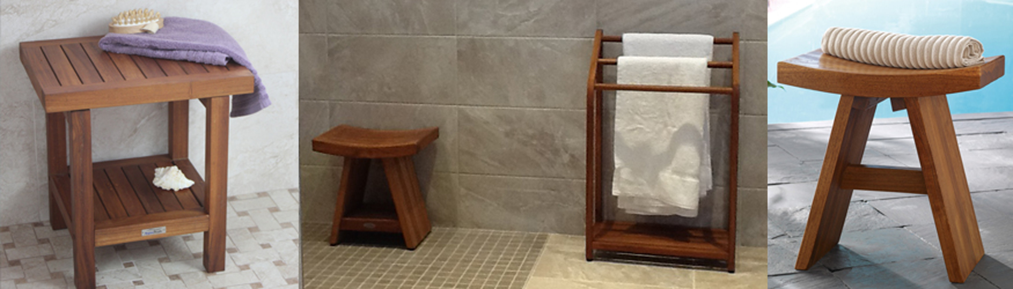 Aqua Teak Wood Freestanding Towel Stand & Reviews Wayfair Canada