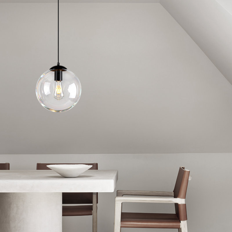 Luminaire à pédale simple en verre 1 lumière 10 po 1 lumière