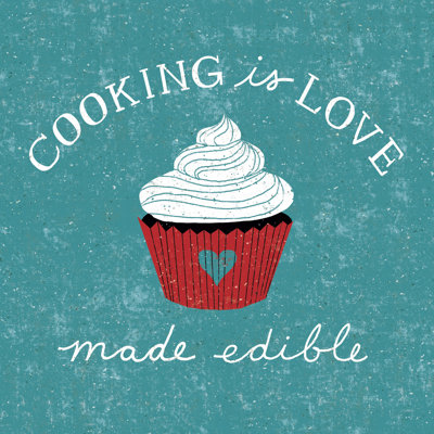 Reproduction d’art sur toile, "Cooking is Love" par Michael Mullan