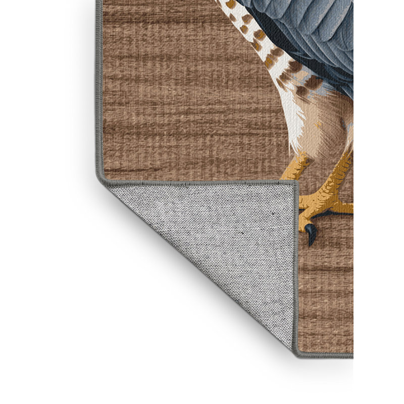 Washable Sharp shinned Hawk Birds Area Rug, Runner 2' x 4'