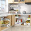 Rangement sous évier à 2 niveaux avec tablettes coulissantes, hauteur réglable en L pour le rangement des armoires de cuisine et de salle de bain-112366027-112366028