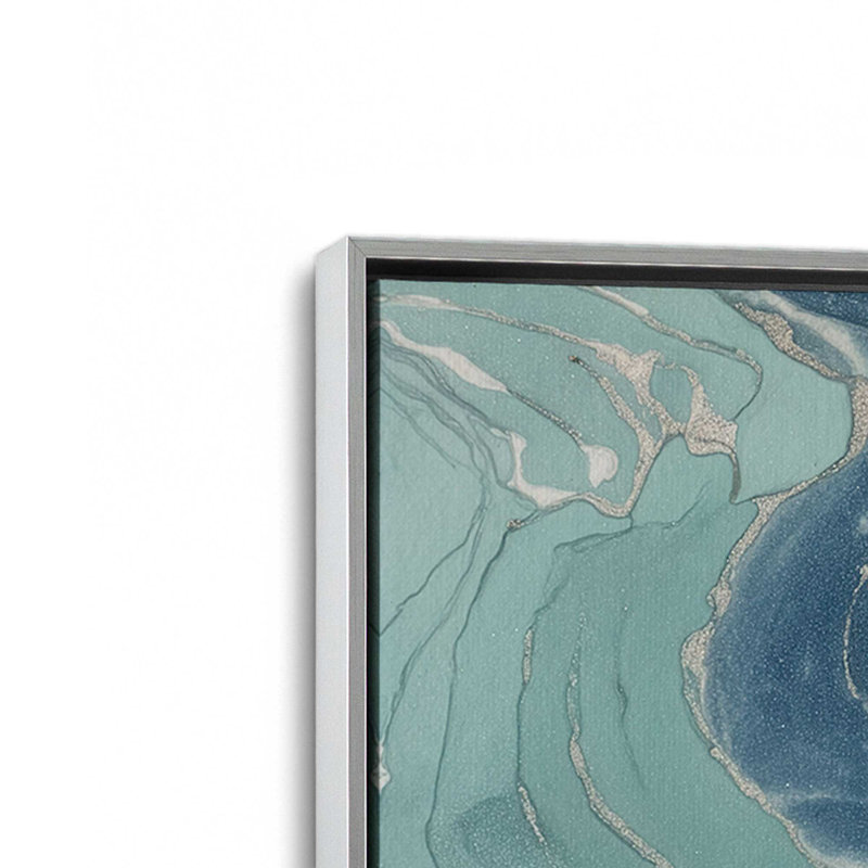 «Shell Yeah Calm», ensemble de 4 impressions, 18 po x 12 po, Toile avec cadre, Chrome poli