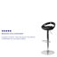 Contemporary Plastic Adjustable Height Barstool with Rounded Cutout Back and Chrome Base-1068235175