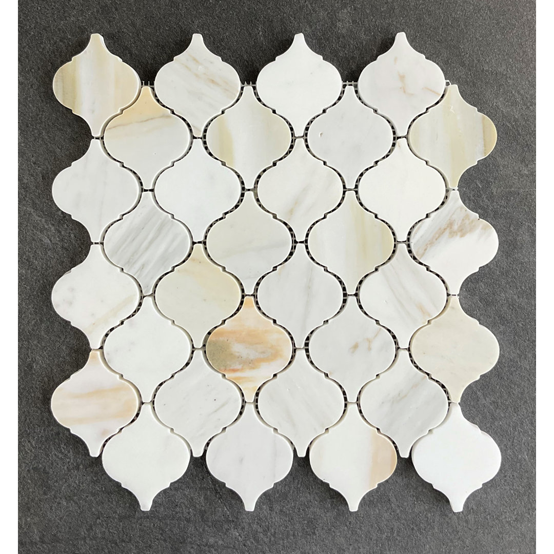 2.5" x 3" Marble Arabesque Mosaic Wall & Floor Tile ES Stone 