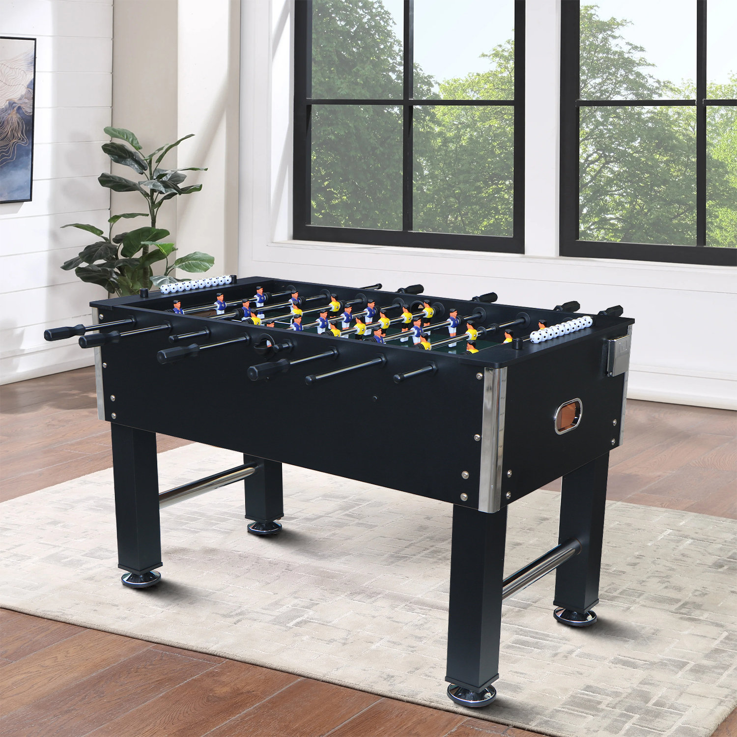 Smartmonkey 54.51'' L Foosball Table with Telescopic Rods