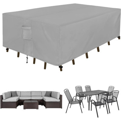 Rectangle Patio Furniture Cover Waterproof Outdoor Dining Table And Chair Cover Anti-UV Outside Sectional Sofa Set Covers