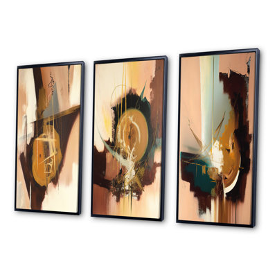 "Infinity Terra Rosa Poss Possibilit" 3 pièces sur toile