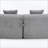 Sectional Sofas 110"L Curved Modular Slate Gray 30D High-Density Chenille Sleeper Couch for Apartments No Assembly | Grey | Foam-1701649566