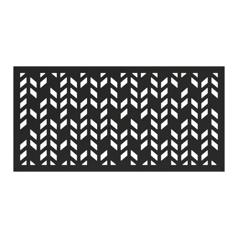 Aztek Black Polypropylene Decorative Screen Panel, 2 ft x 4 ft