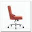 Fauteuil de bureau chenille capitonné à boutons avec base en métal chromé, chaise de bureau pivotante réglable-124024019