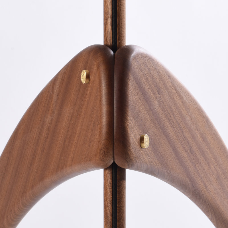 Praying Mantis Floor Lamp, Natural Mahogany