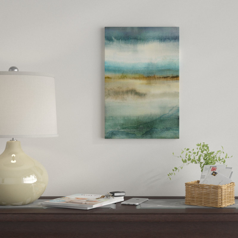 « blue rétablissement », reproduction sur toile, H 60 po x l 40po x P 1,5 po, Pas de tapis, Toile tendue