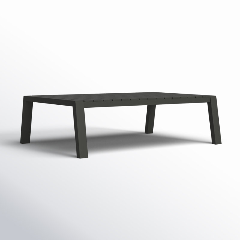 Rectangular Metal Outdoor Coffee Table , 48.4'' in. W 25.6'' in. D