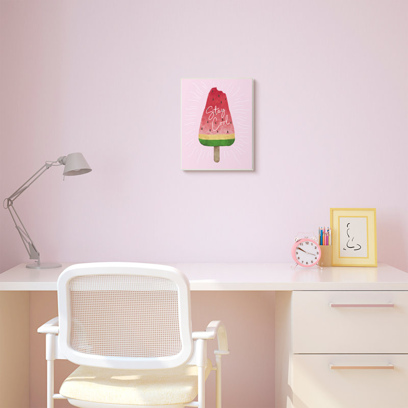 Davin Stay Cool Watermelon Ice Cream Art, Plaque murale, H 15 po x l 10 po