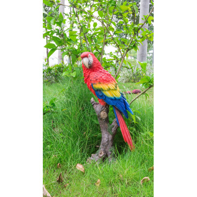 Parrot on Branch Statue