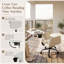 White Swivel Meditation Chair with Footrest, Side Table & Cup Holder - PU Leather Lounge Chair