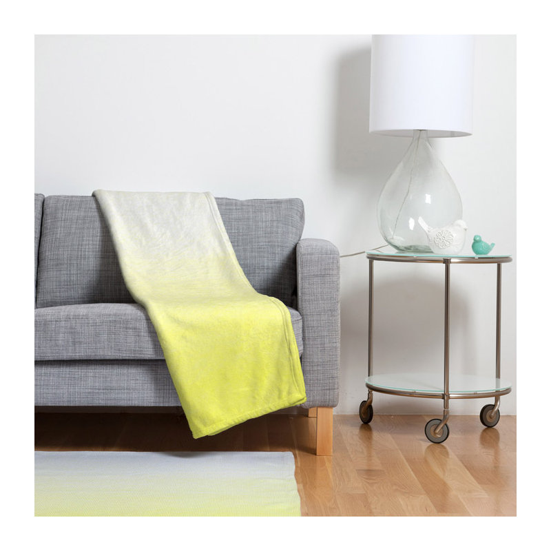 Jeté en polyester citron dégradé