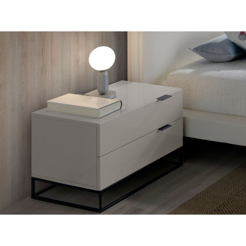 55cm W Manufactured Wood Bedside Table