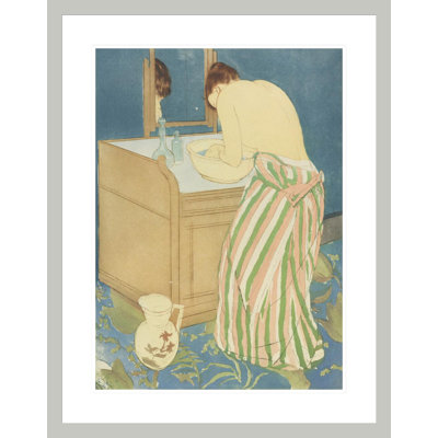 «Woman Bathing» par Mary Cassatt, impression giclée sur cadre