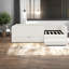Lit multifonctionnel pour enfants avec rangement et accès sécuritaire, tissu Boucle, beige