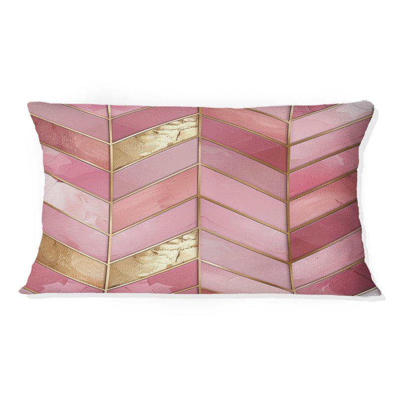 Coussin à chevrons Mid-Century