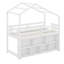 Lit mezzanine simple Aulea avec tablettes de rangement sous le lit-997673080