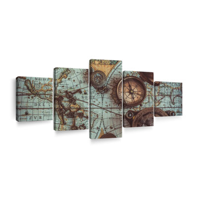 " Antique Pirate Map " 5 - Pieces